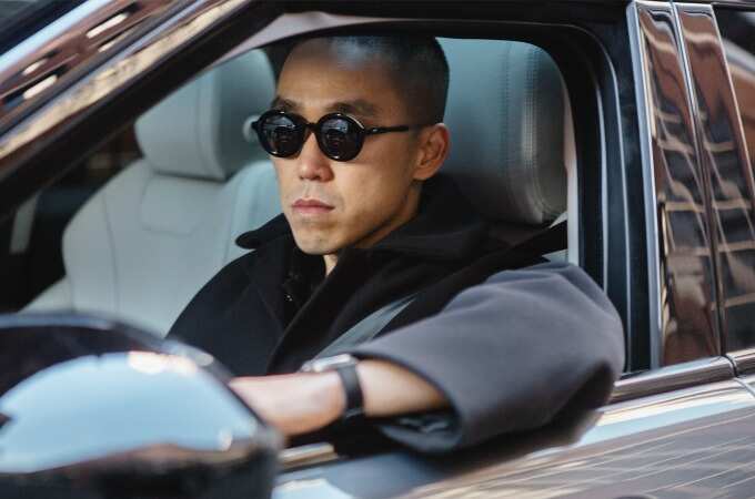 Paul Jung in Driver's Seat of Range Rover Evoque.