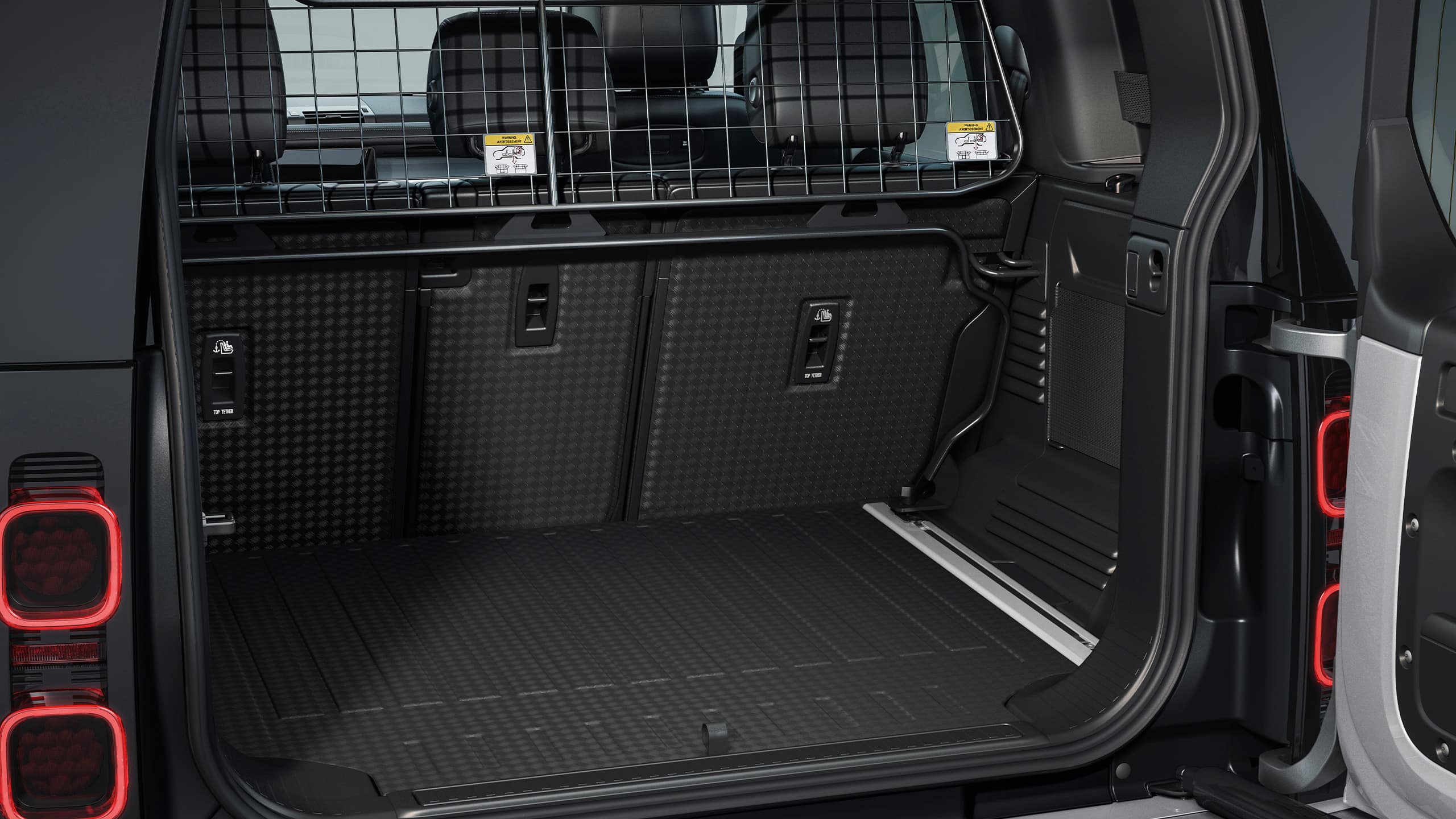 Empty Room Open Trunk Of Modern Defender